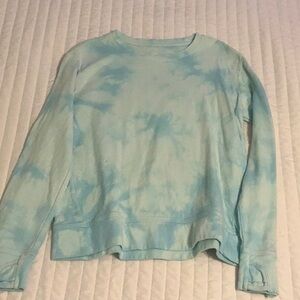 Athleta Girl Light Blue Tie-Dye Sweatshirt